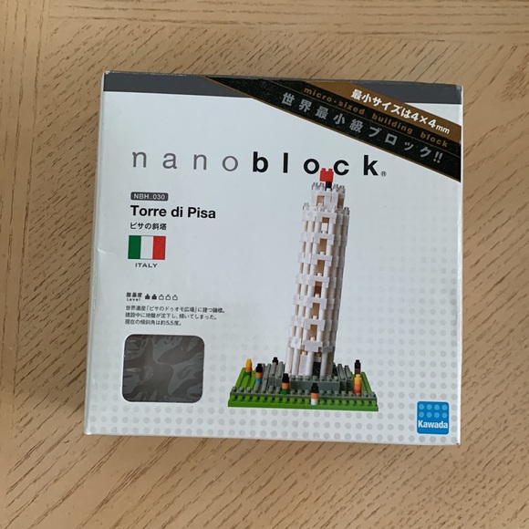 nanoblock Assortment (Tower of Pisa, Giraffe, Crocodile, Display Case) - Picture 7 of 15